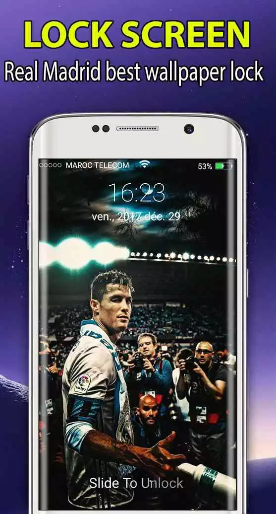 Play Real Madri|)  Lockscreen  themes wallpaper 2018 HD